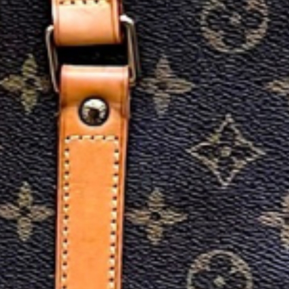 Louis Vuitton Authentic Babylon Tote Monogram Brown Canvas Authentic Tan Leather - Picture 3 of 15